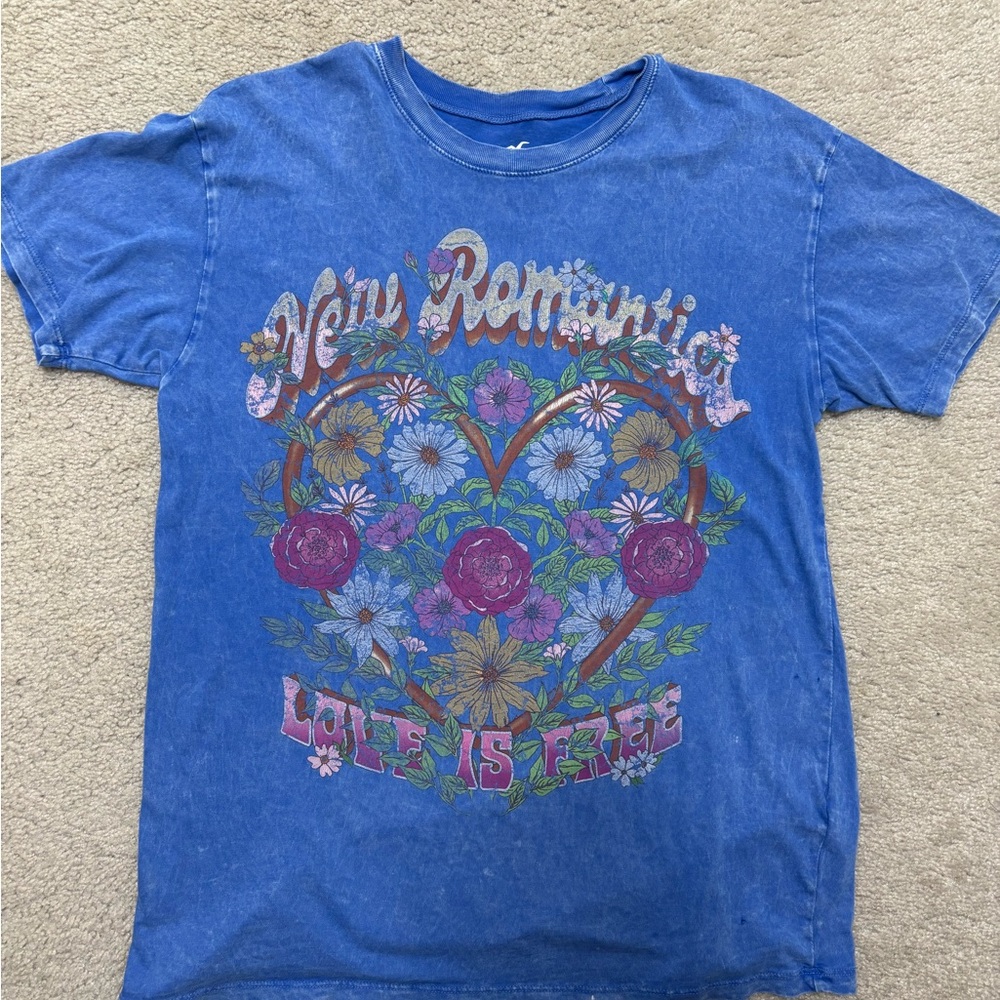Hollister Blue 'Love is Free' Kids Tee